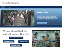 Tablet Screenshot of kiwanisbikes.org